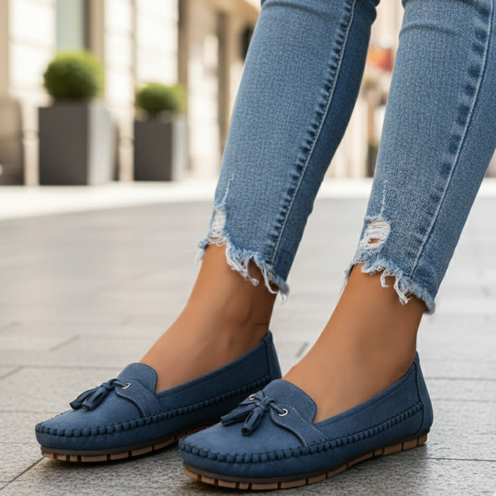 Zapatos ortopédicos para mujer con plantilla acolchada y diseño sin cordones