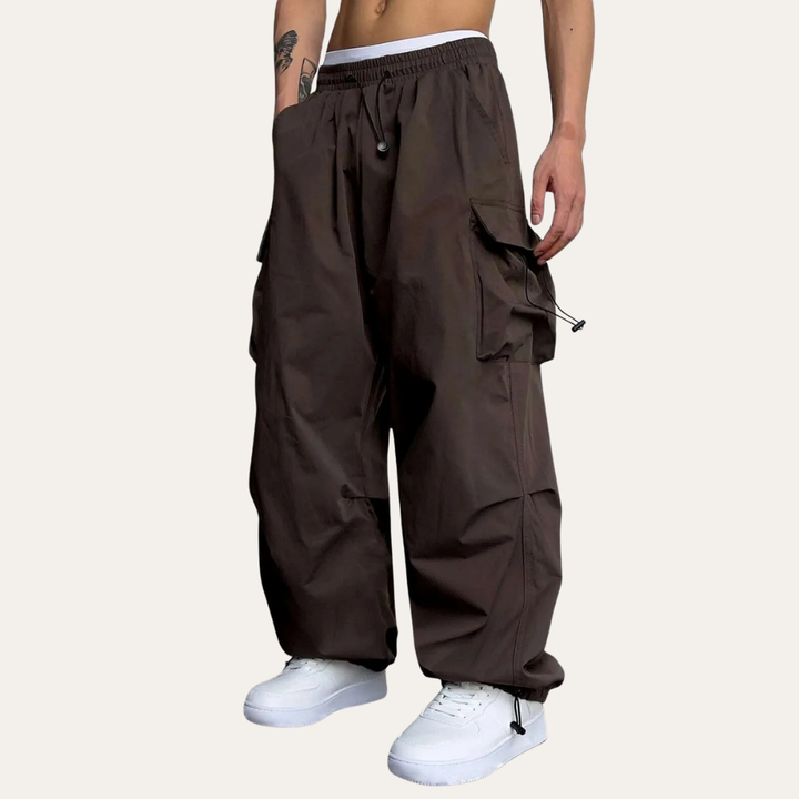 Herren Cargo Hose Baggy Fit Mehrtaschen Streetwear | Vestea