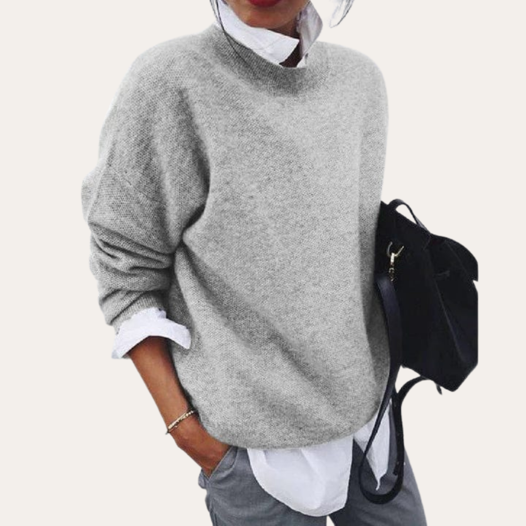 Damen Lockerer Pullover Herbst Winter Langarmshirt | Vestea