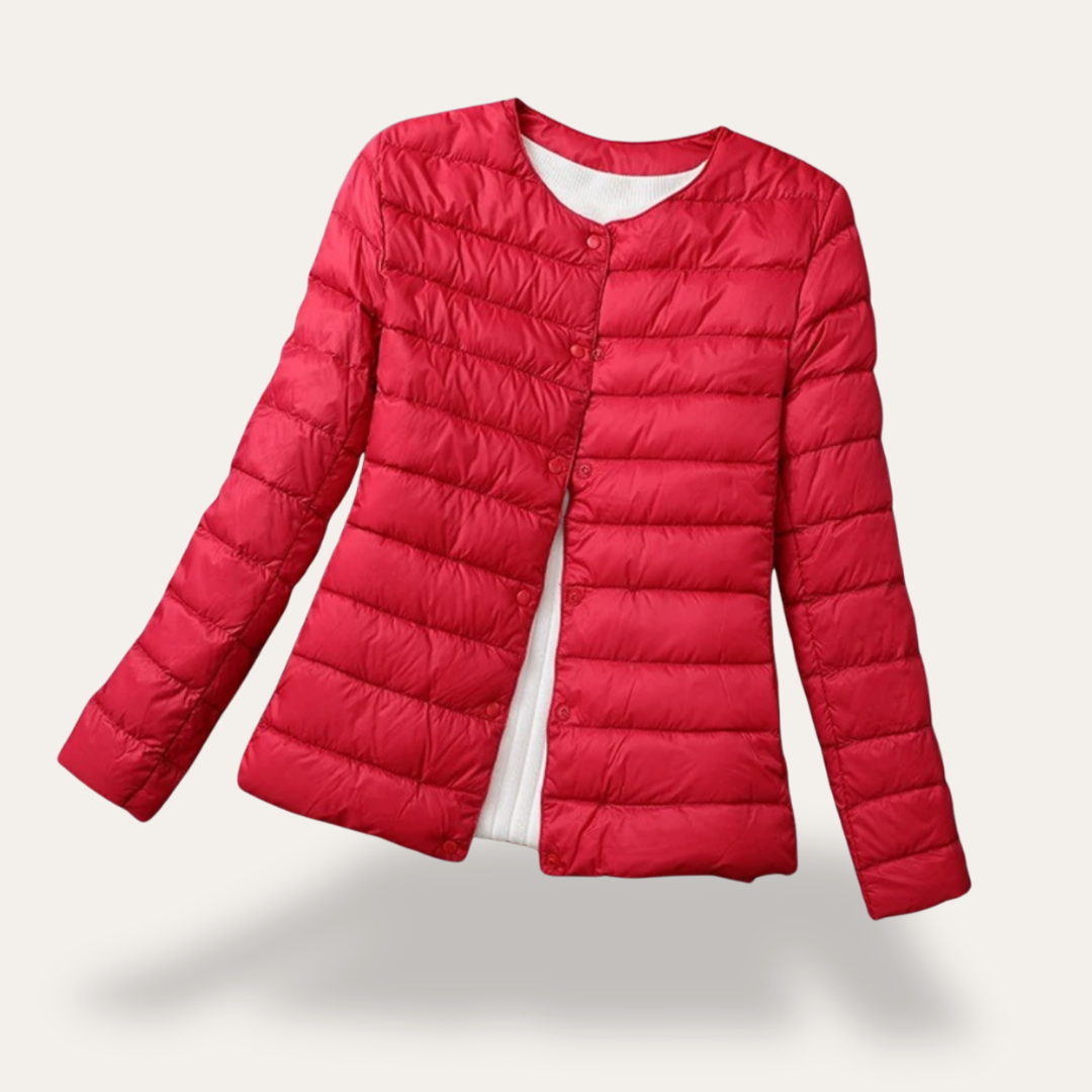 Damen Steppjacke ultraleicht mit Druckknöpfen Synthetik | Vestea