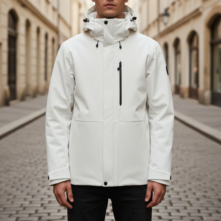 Unisex winter jacket with hood made of functional fabric | Vestea