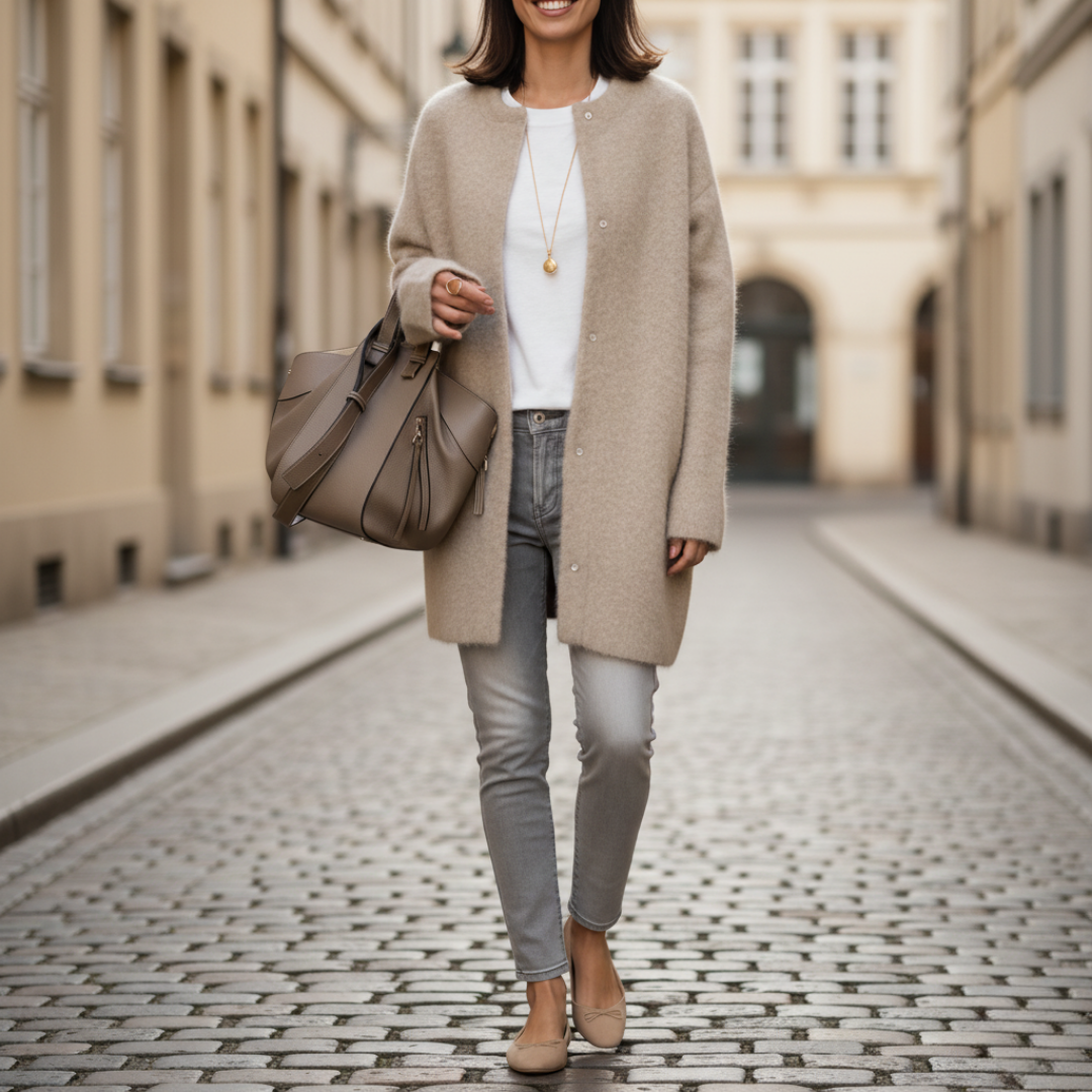 Damen Strickjacke Lang Cardigan | Vestea