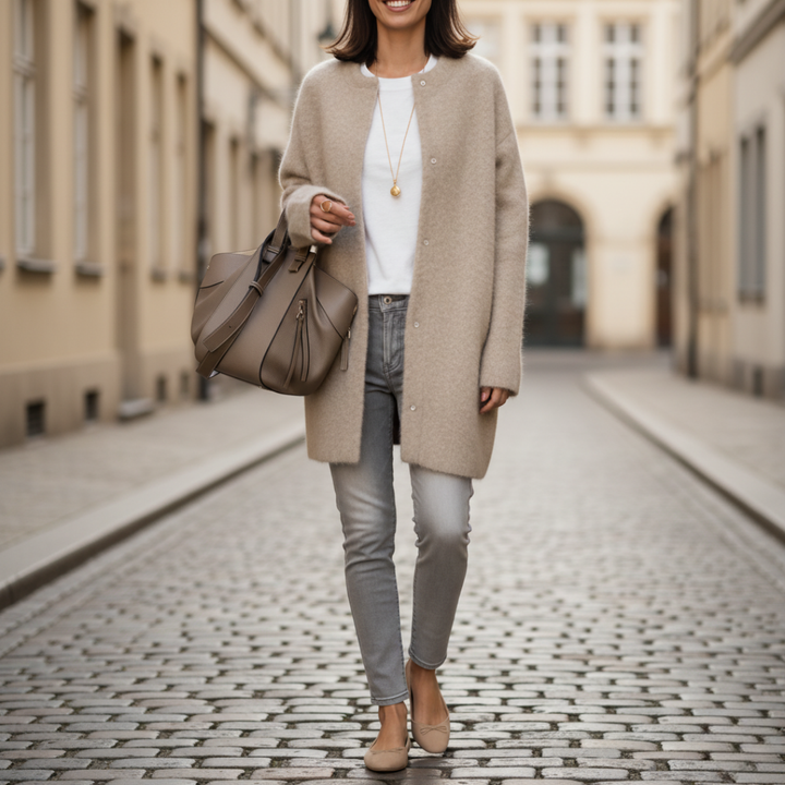 Damen Strickjacke Lang Cardigan | Vestea