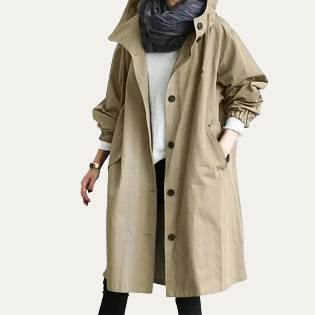 Oversized Trenchcoat für Damen mit Kapuze | Vestea