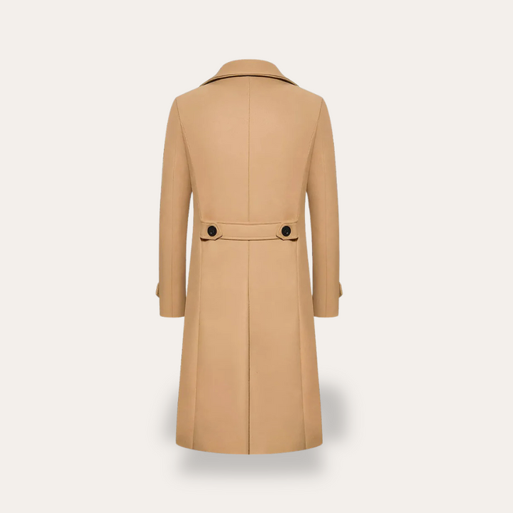 Herren Wollmantel Zweireiher Trenchcoat Wintermode | Vestea