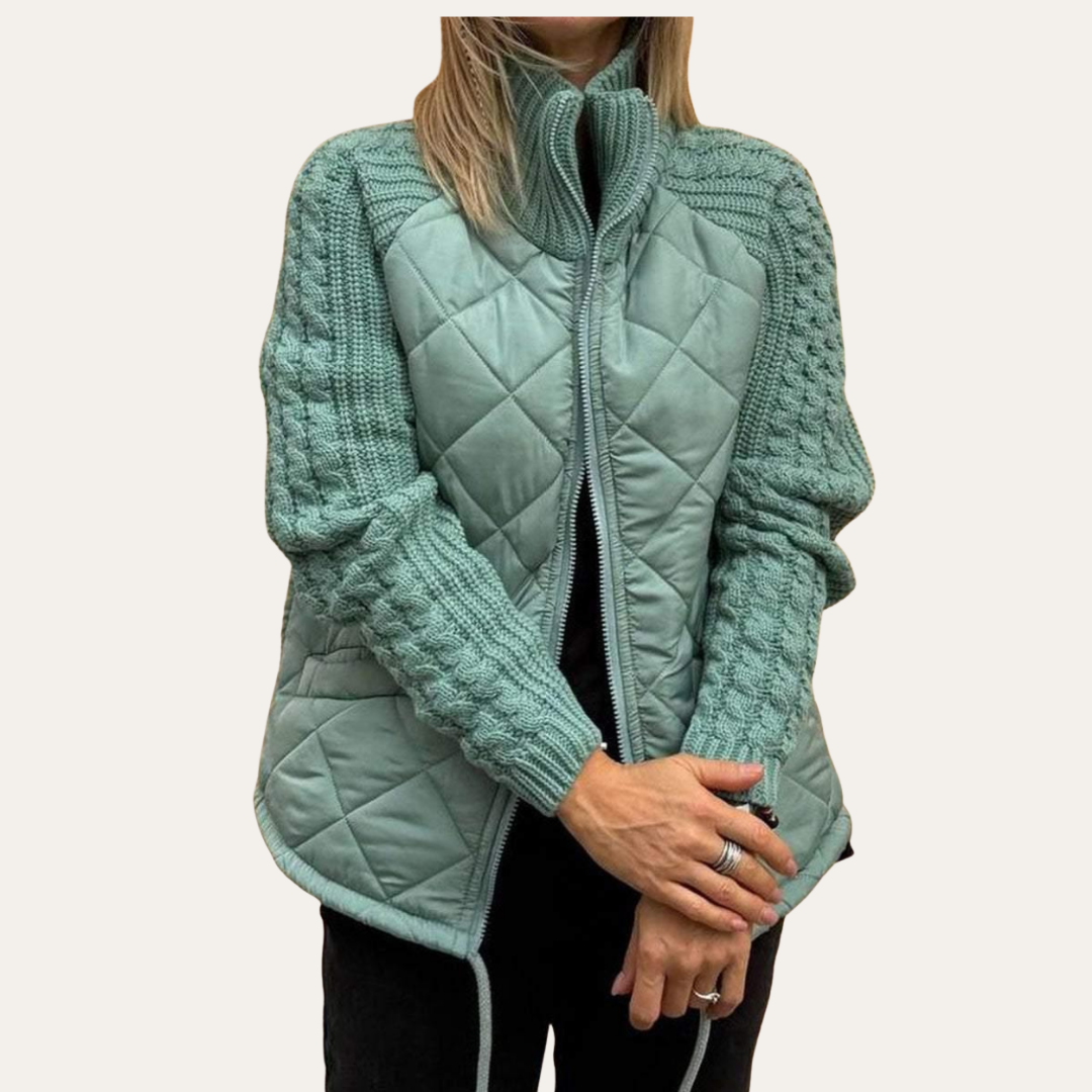 Damen Steppjacke mit Strickärmeln | Vestea