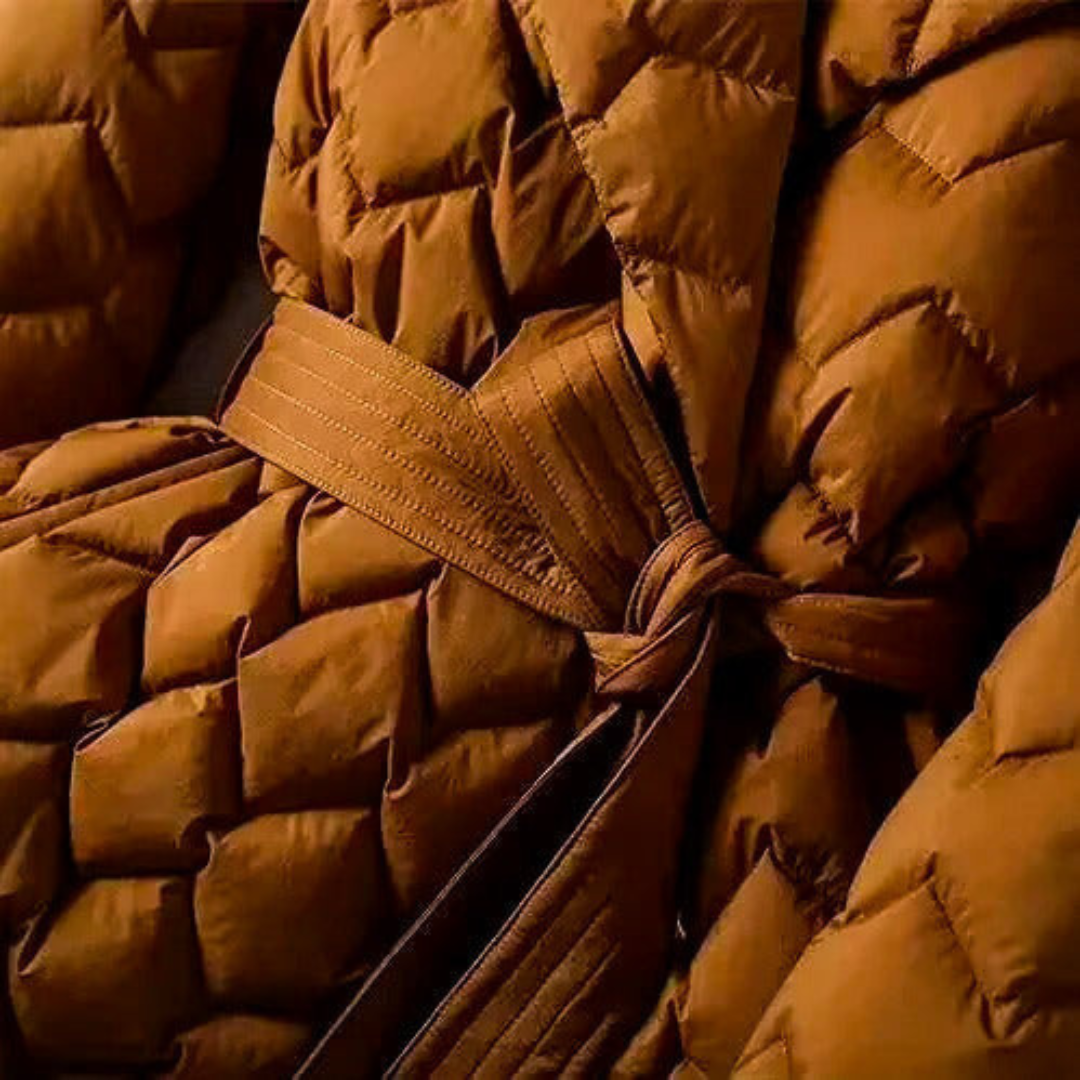 Gepolsterte Damenjacke mit Gürtel | Vestea