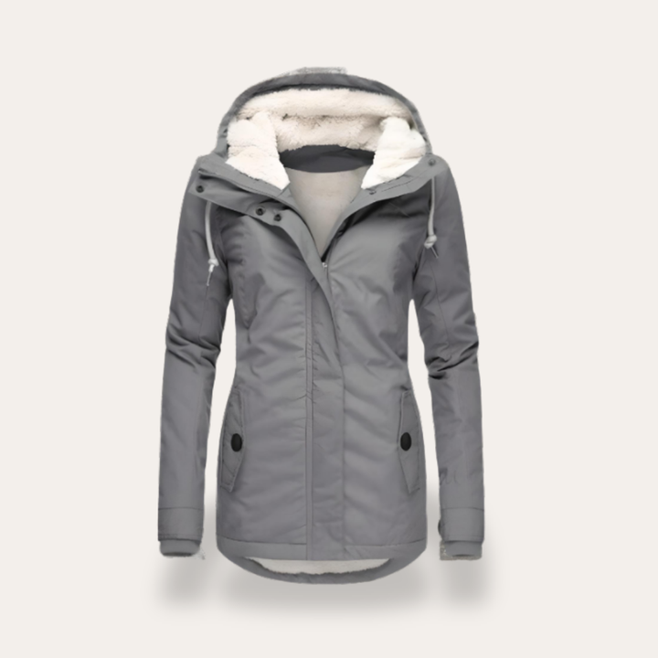 Damen Winterjacke Fleece Kapuze Wasserdicht Outdoorjacke | Vestea