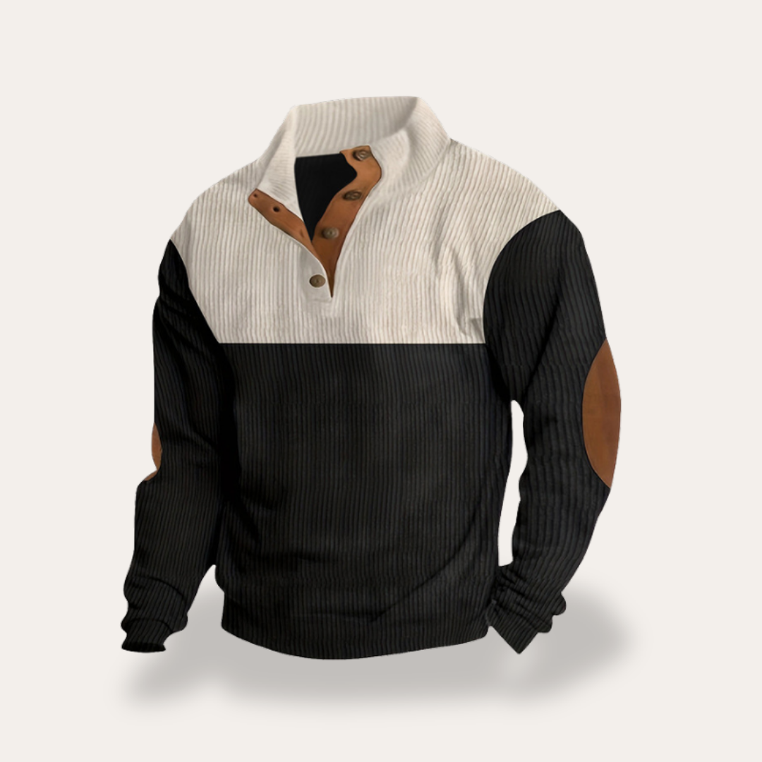 Herren Strickpullover Stehkragen Langarm | Vestea