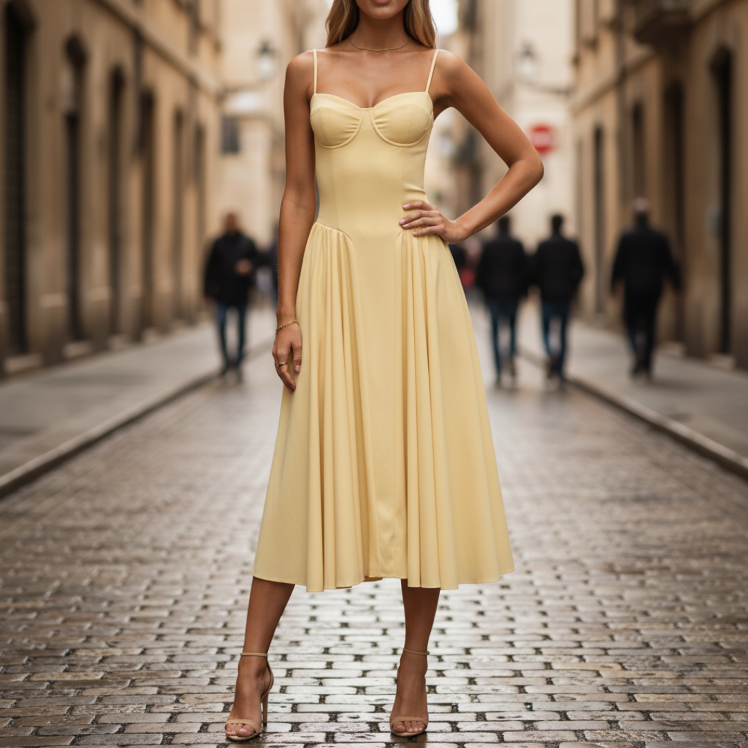 Damen Midikleid Elegant | Vestea