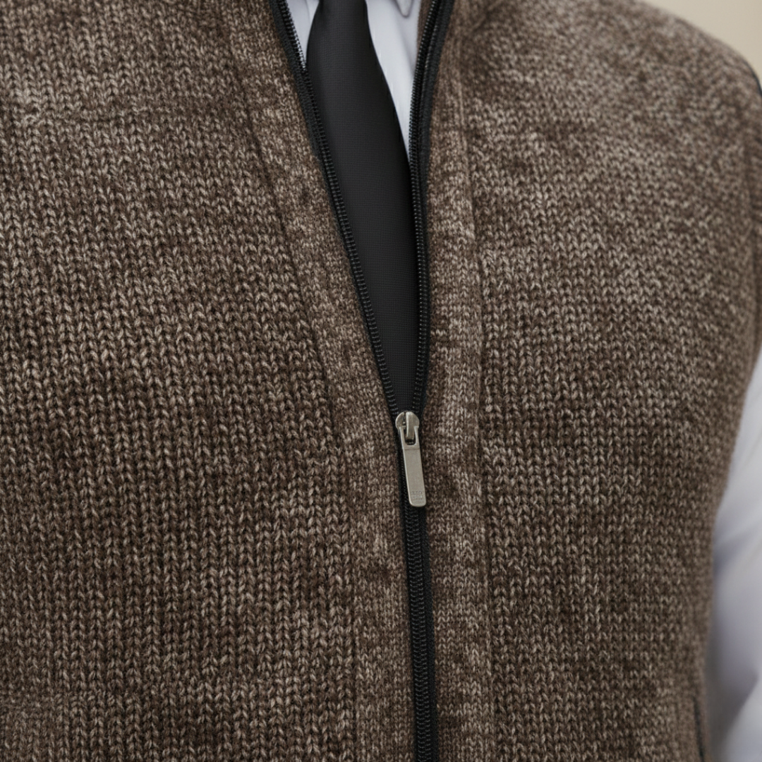 Herren Strickweste mit Reißverschluss – Weste mit Reißverschluss | Vestea