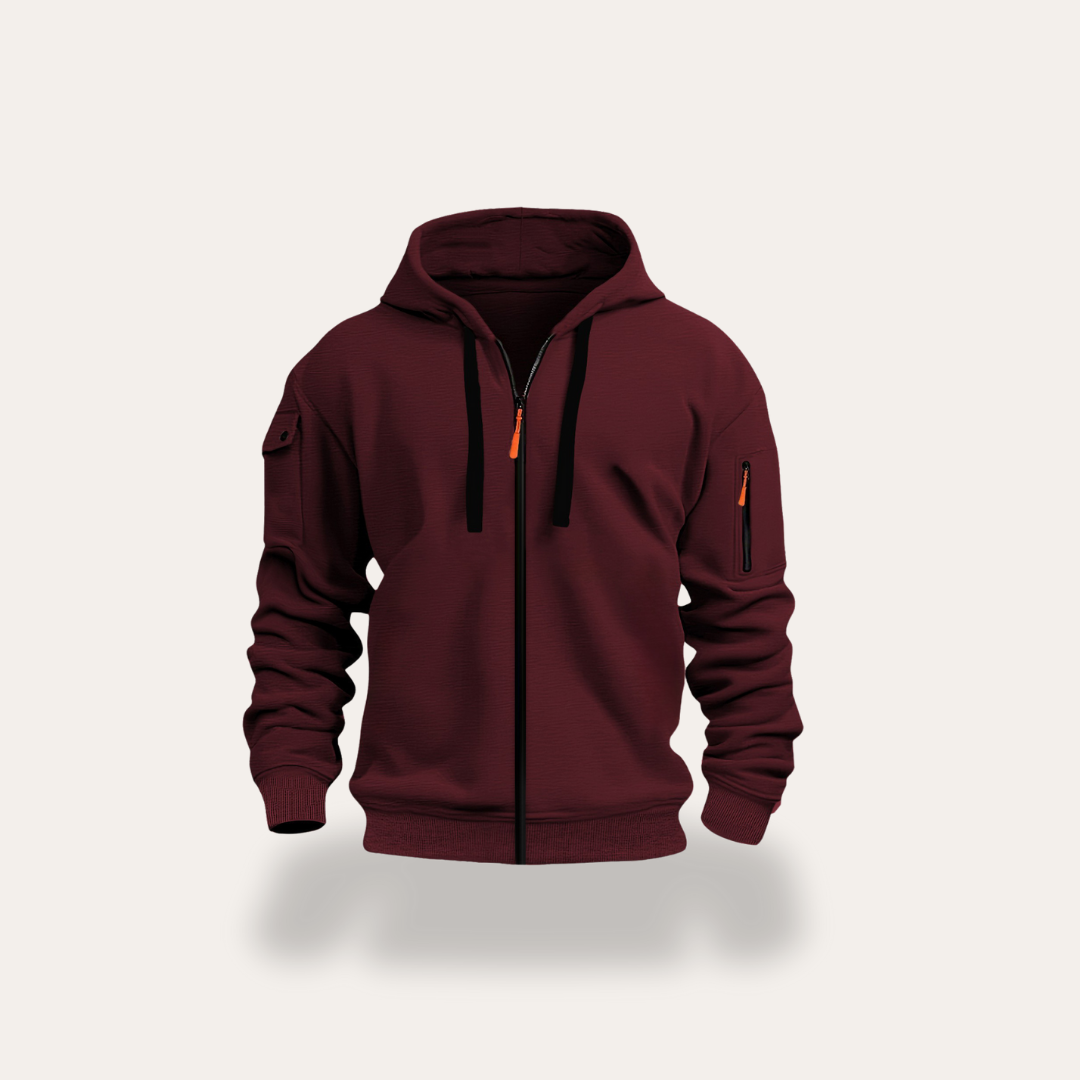 Herren Kapuzenjacke Sweatjacke mit Reißverschluss | Vestea