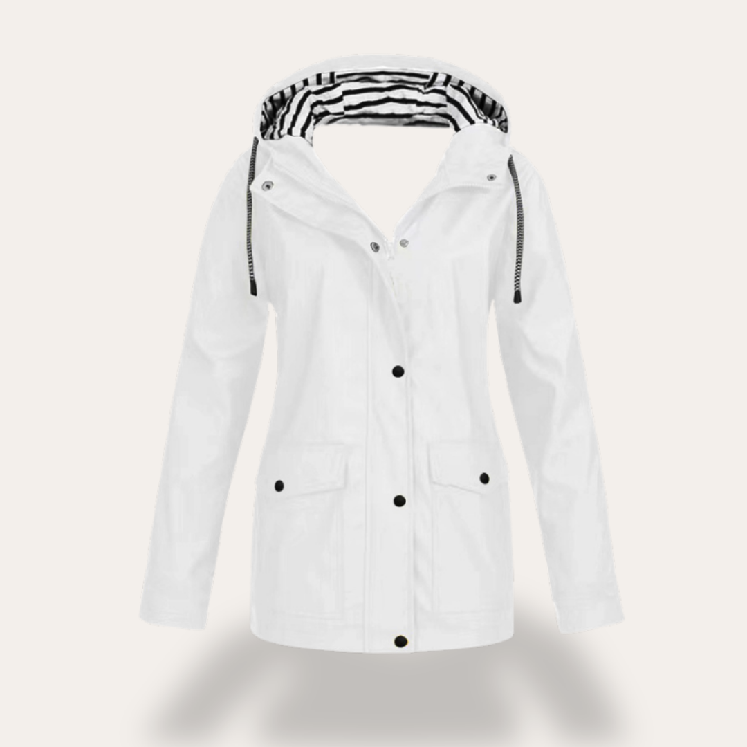 Damen Regenjacke mit Kapuze wasserabweisend | Vestea