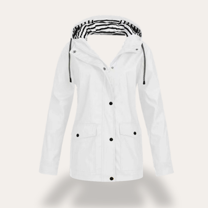 Damen Regenjacke mit Kapuze wasserabweisend | Vestea