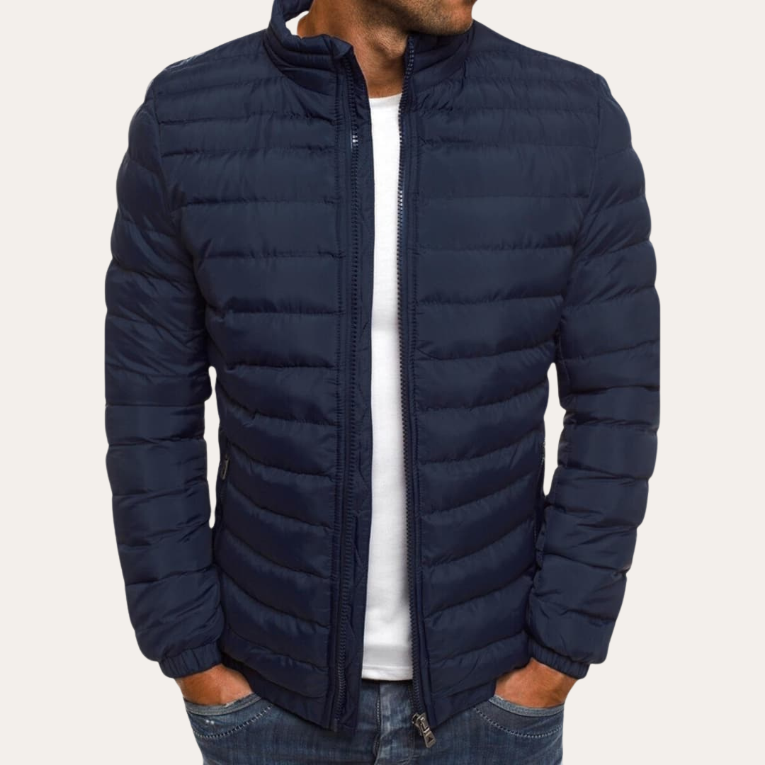 Herren Steppjacke mit Reißverschluss aus Polyester | Vestea