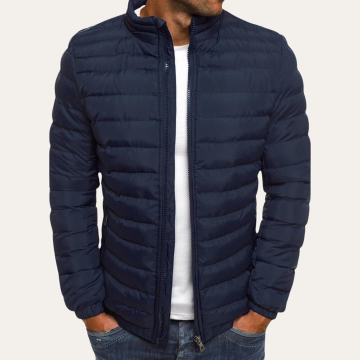 Herren Steppjacke mit Reißverschluss aus Polyester | Vestea