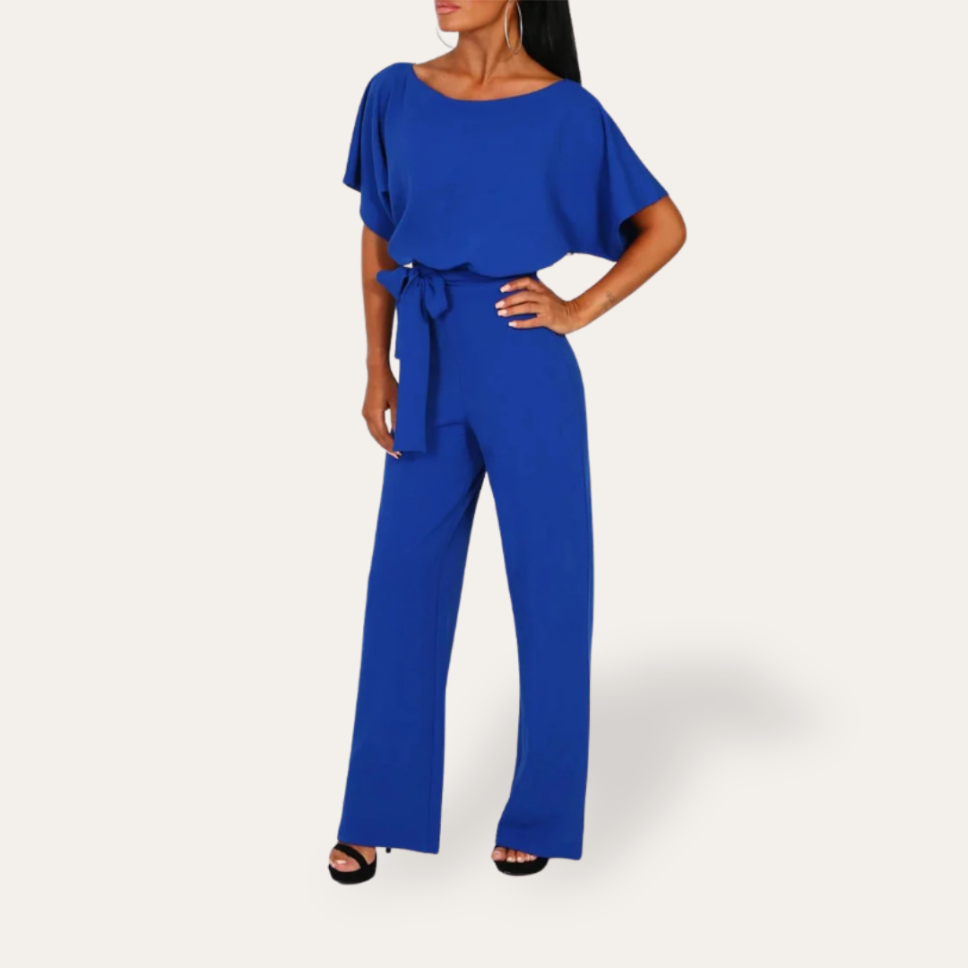 Damen Jumpsuit Elegant mit Gürtel aus Viskose | Vestea