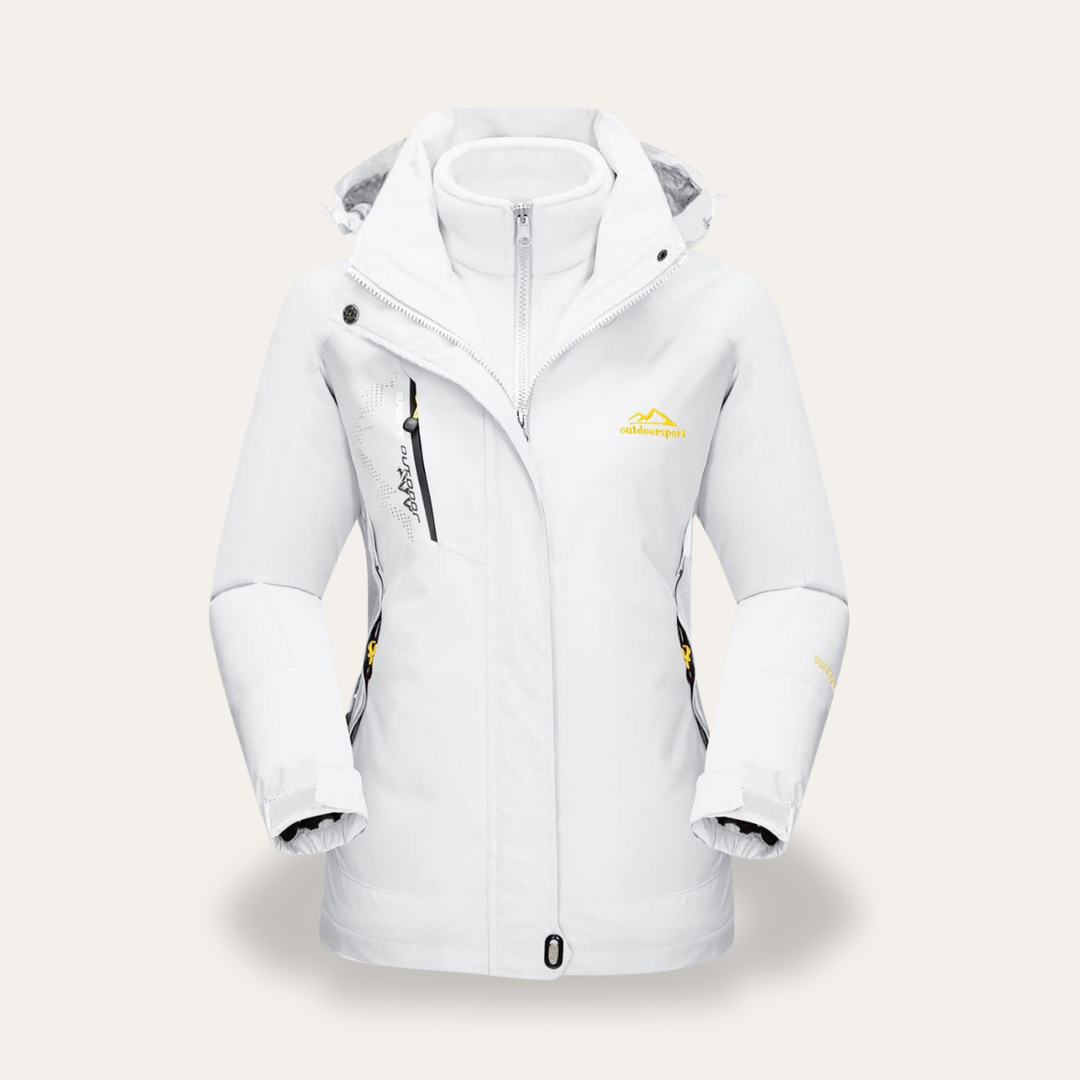 Damen Outdoorjacke wasserdicht mit Kapuze und Reißverschluss | Vestea