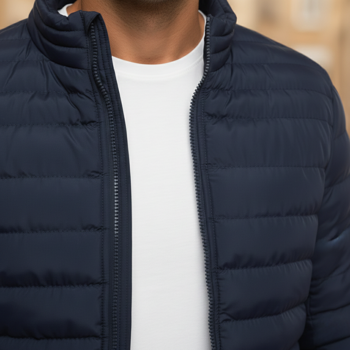 Gesteppte Herren-Winterjacke mit Fleecefutter, modische Outdoorjacke | Vestea