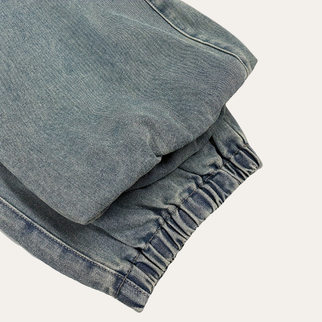Y2K Weite Denim Jogginghose für Damen | Vestea