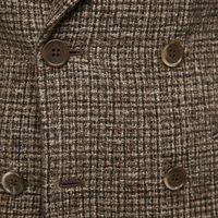 Men Double-Breasted Plaid Blazer