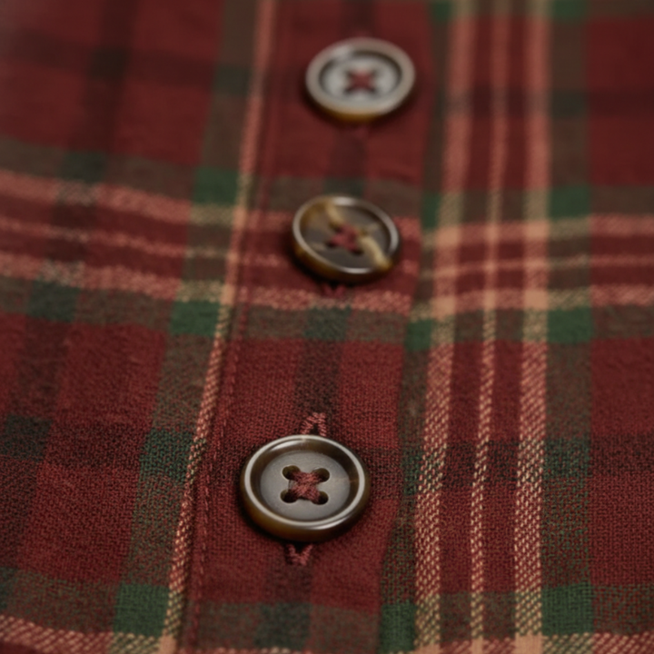 Women Plaid Button Down Maxi Dress