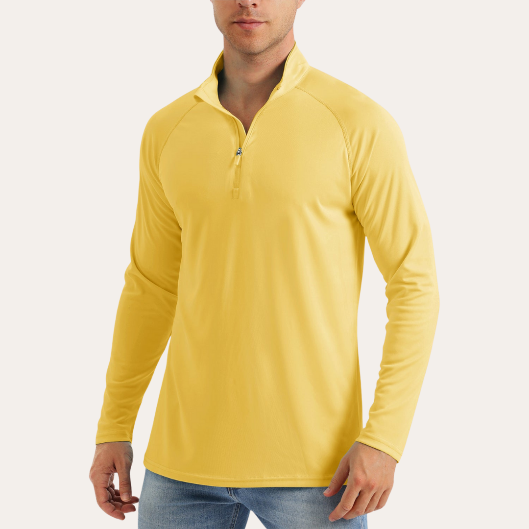 Herren Langarm Funktionsshirt mit Reißverschluss | Vestea