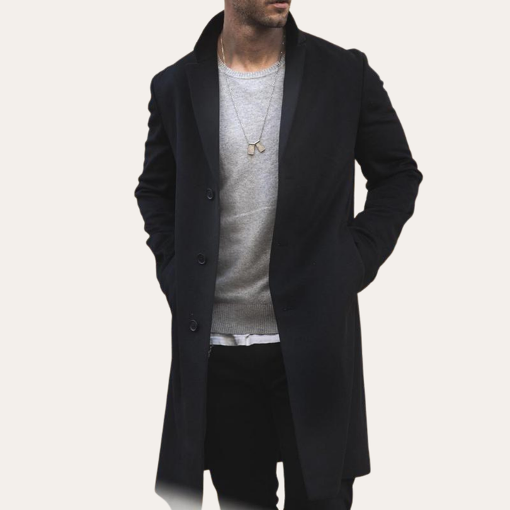 Herren Mantel mit Knopfleiste | Vestea
