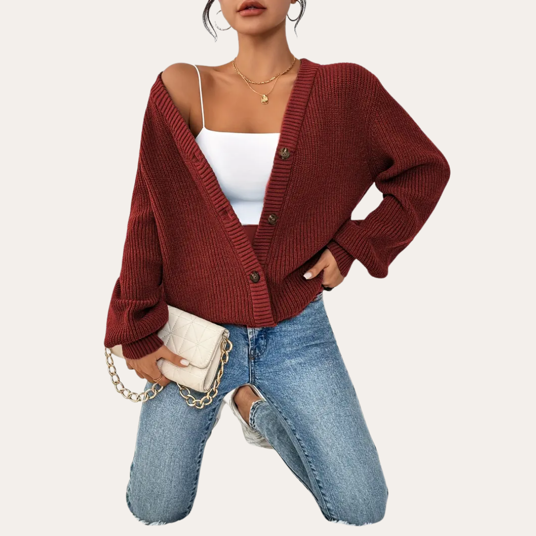 Damen Strickjacke Cardigan Oversize | Vestea