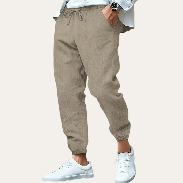 Herren Leinen Jogginghose , Atmungsaktive und bequeme Sommerhose für | Vestea