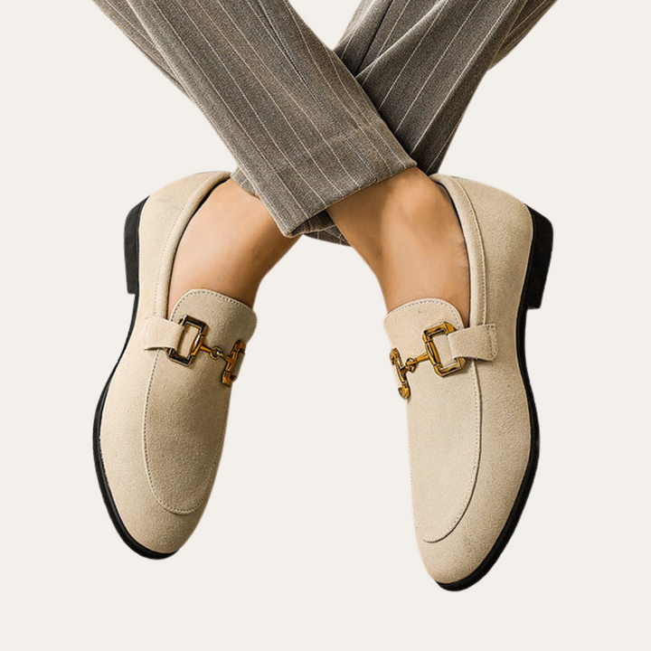 Herren Orthopädische Loafer mit Goldschnalle | Vestea