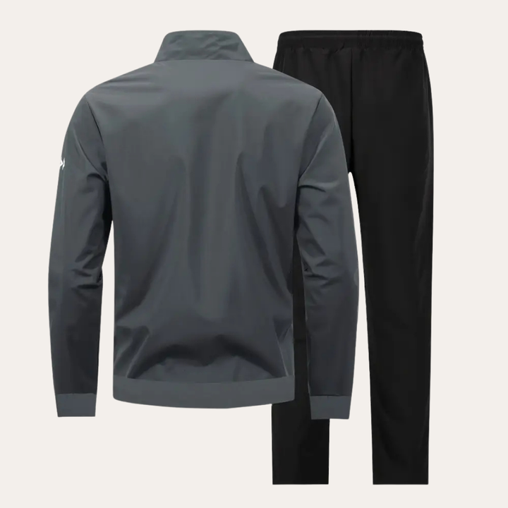 Sportliches Set für Herren Windbreaker Jacke und Jogginghose aus leichtem Material | Vestea