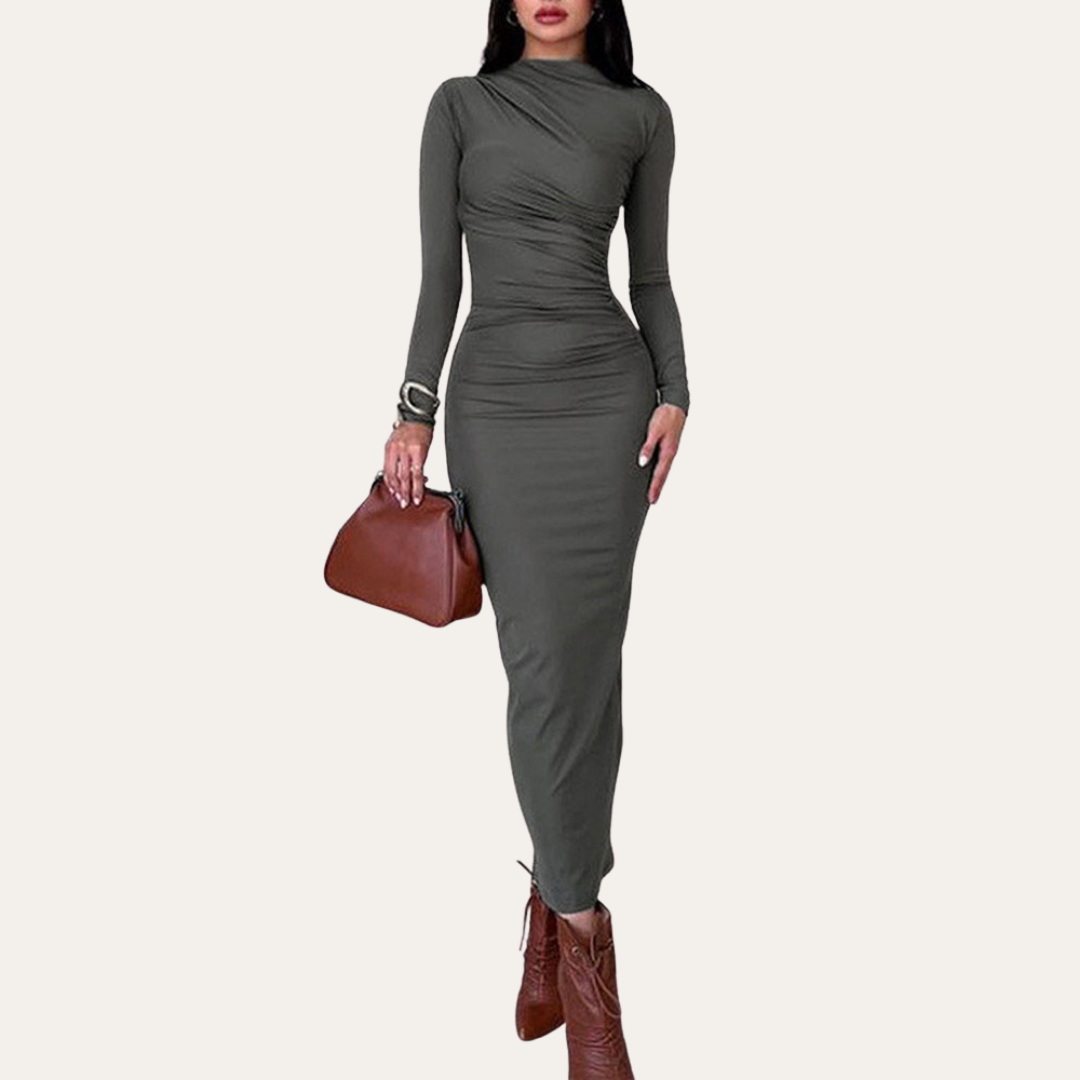 Damen Langarm Maxikleid figurbetont | Vestea
