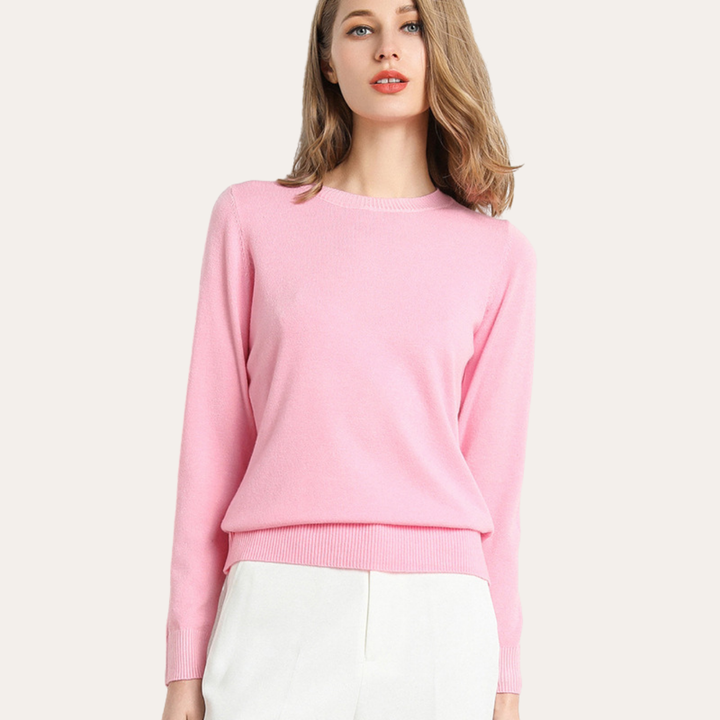 Damen Kaschmir Rundhals Pullover Strickmode | Vestea