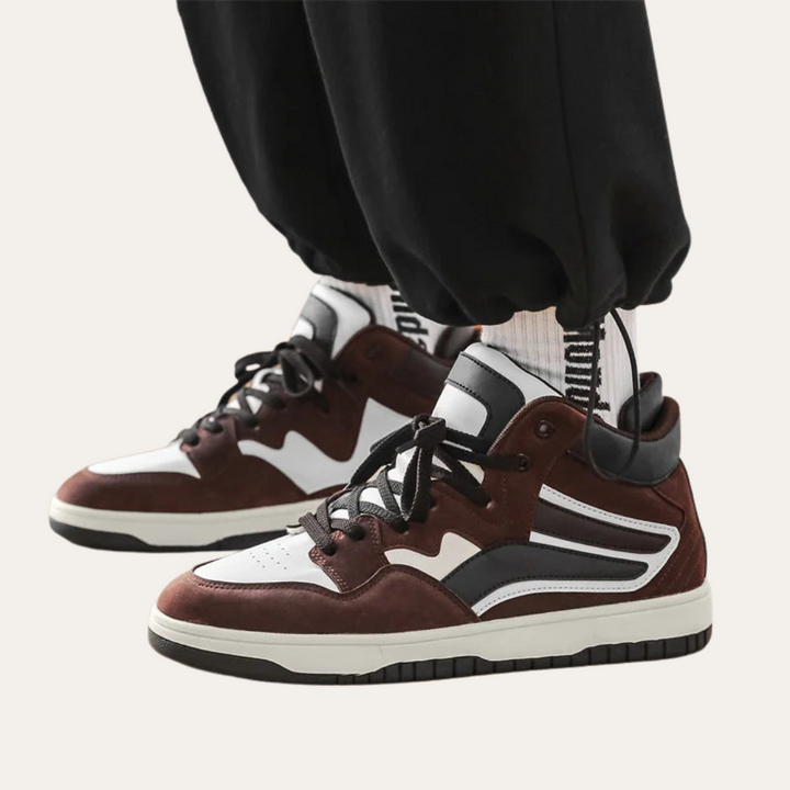 Unisex Faux-Leder High-Top Sneaker | Vestea