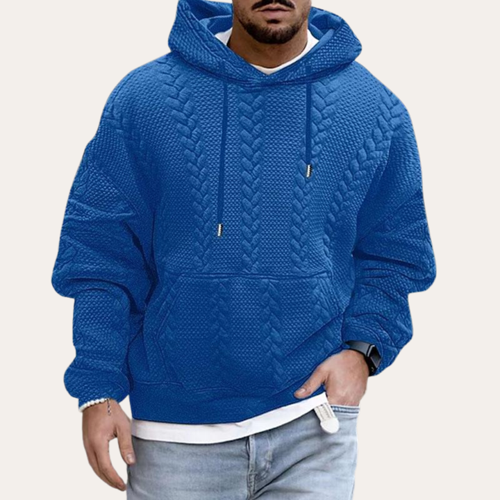 Herren Strickmuster Hoodie Kapuzenpullover | Vestea