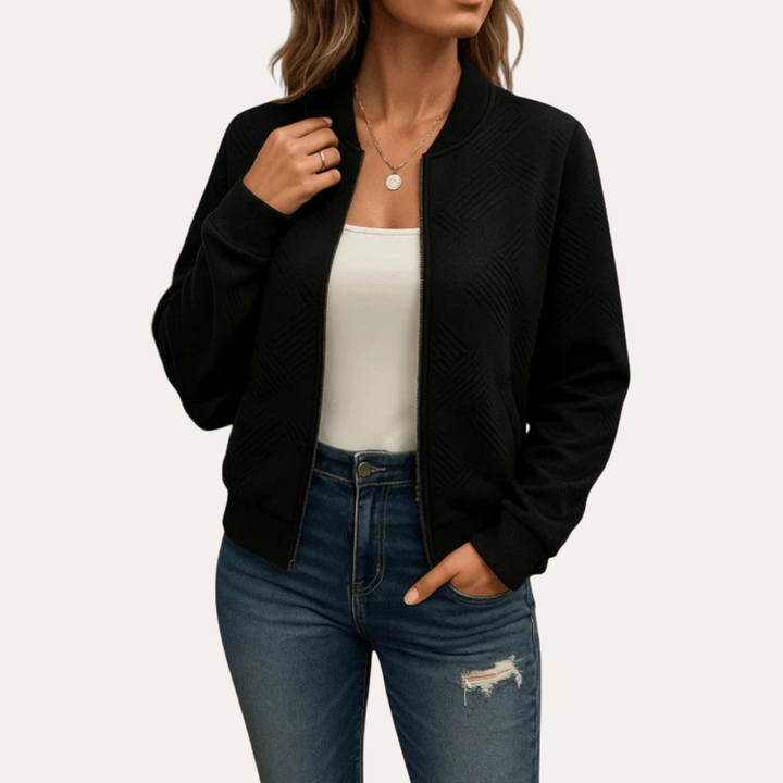 Damen Bomberjacke Freizeit Übergangsjacke Zip | Vestea