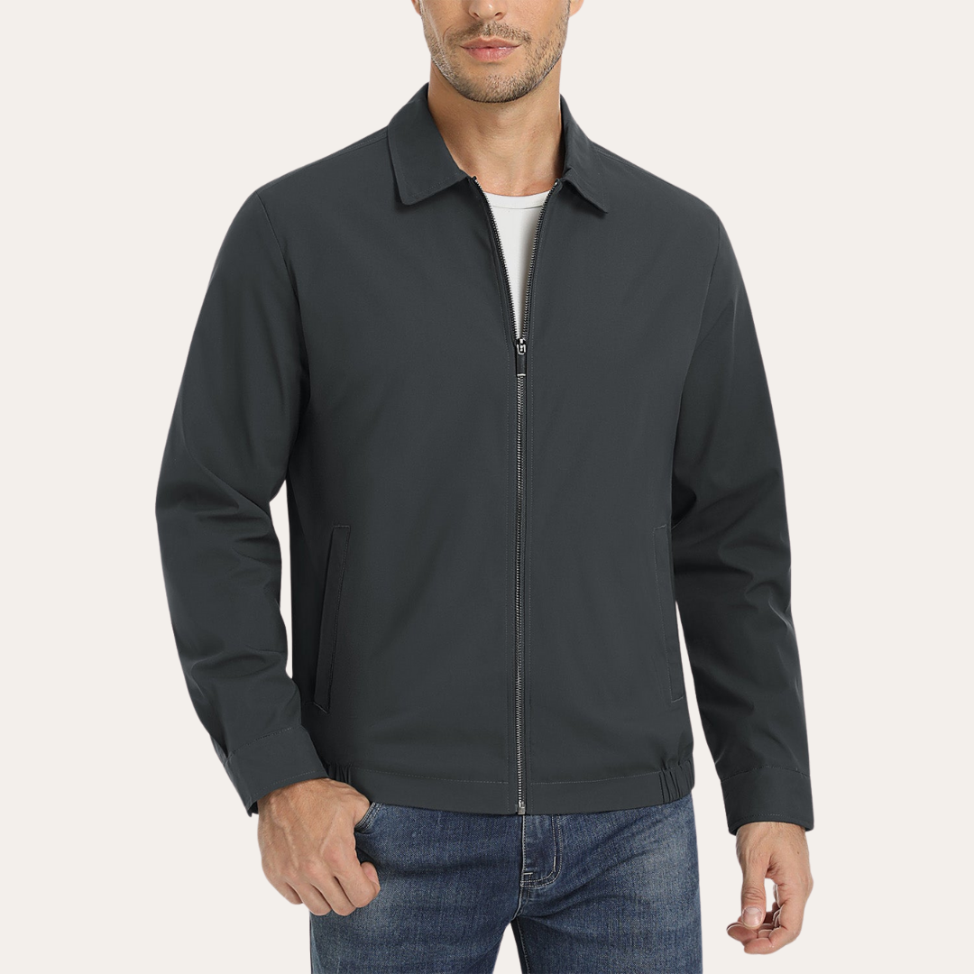 Herren Übergangsjacke mit Reißverschluss Basic Blouson | Vestea