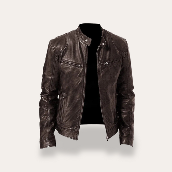 Leder Bikerjacke für Herren | Vestea