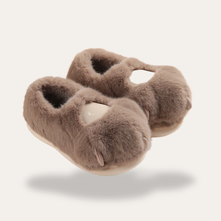 Orthopädische Damen Plüsch Tierpfoten Hausschuhe | Vestea