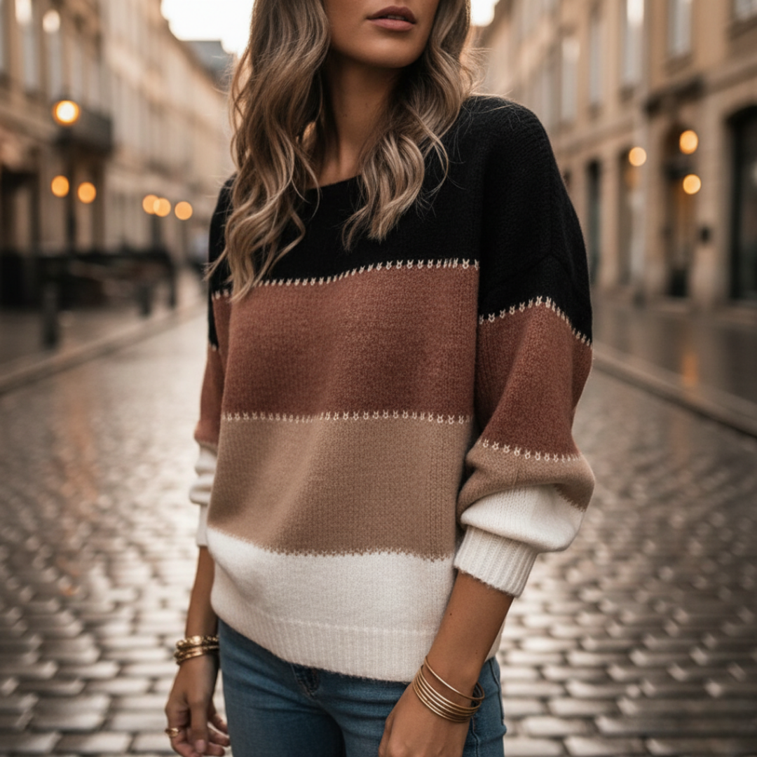 Damen Strickpullover Oversize Rundhals | Vestea