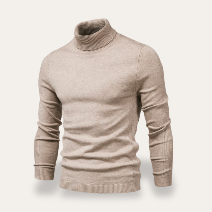 Herren Rollkragenpullover Langarm Slim Fit | Vestea