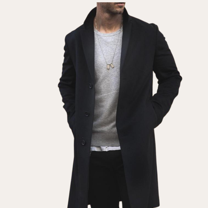Herren Mantel Langarm Klassische Freizeitjacke | Vestea