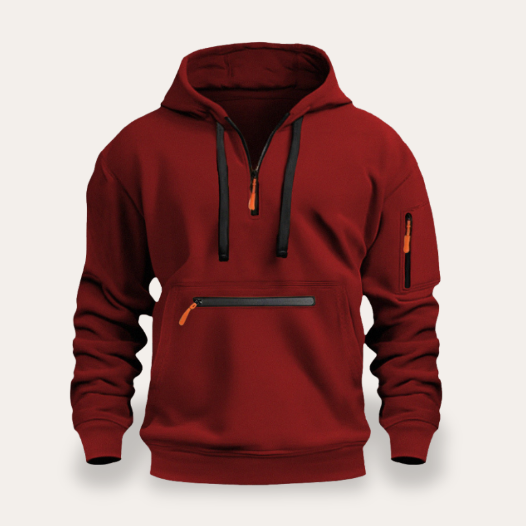 Herren Hoodie mit Reißverschluss Taschen | Vestea