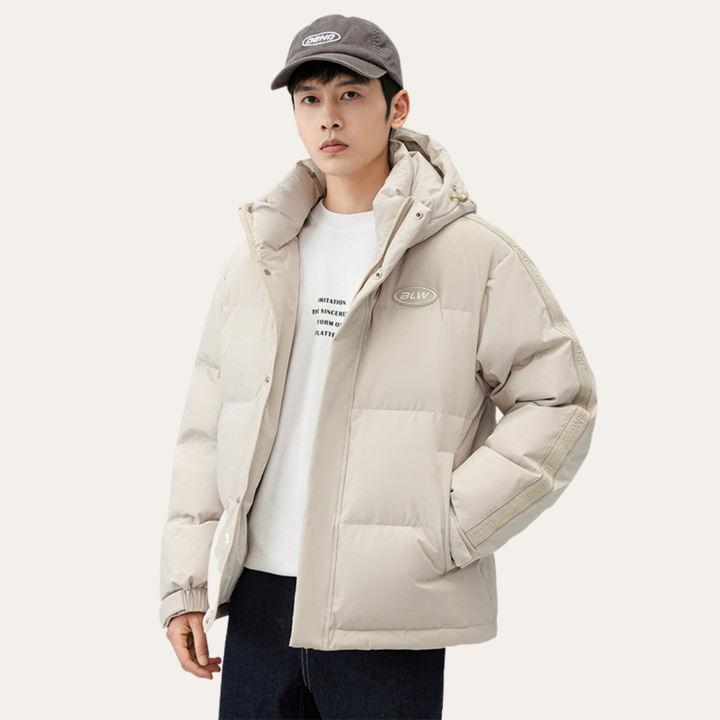 Herren Daunenjacke Corduroy Stehkragen Winterjacke | Vestea