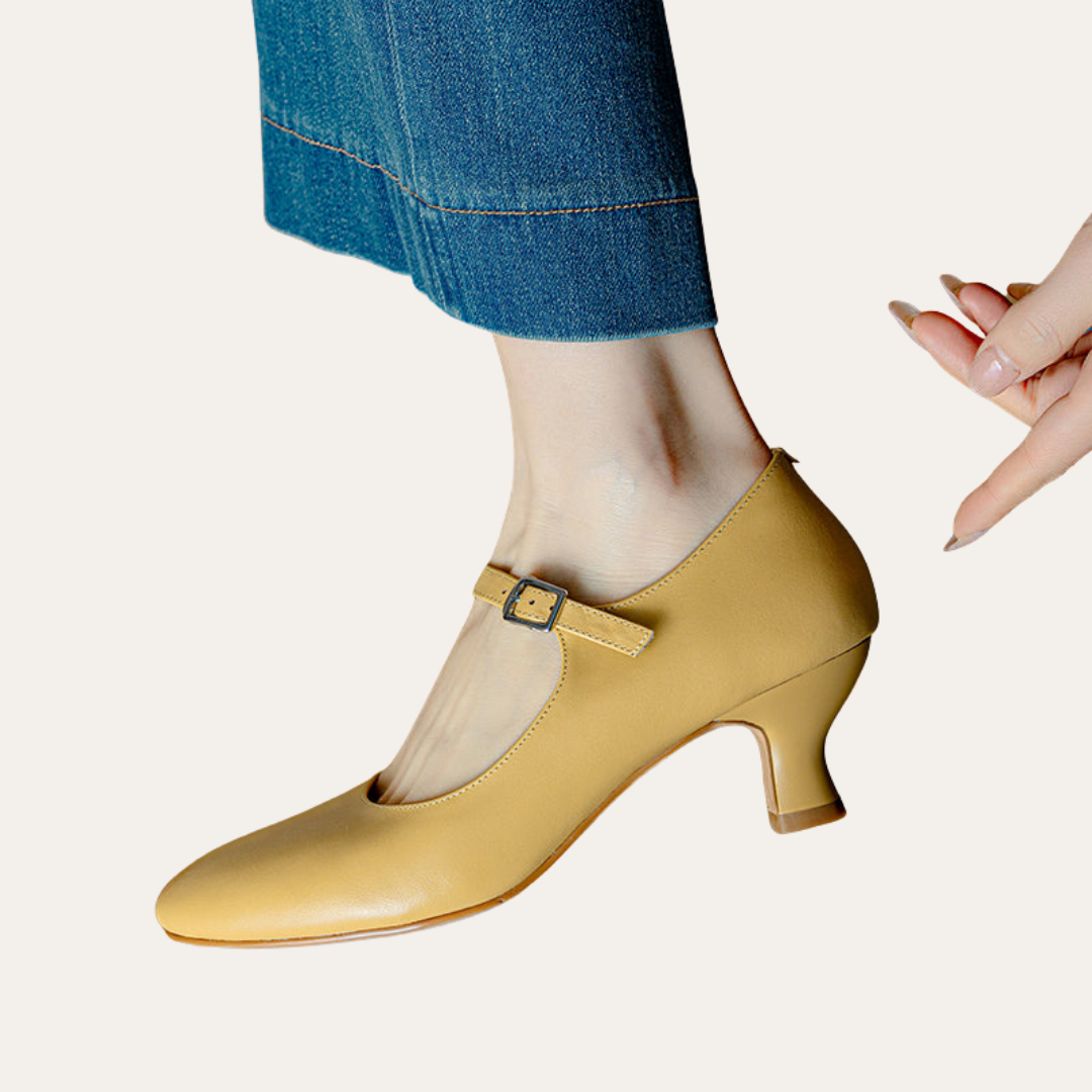 Orthopädische Pumps mit Blockabsatz für Damen | Vestea