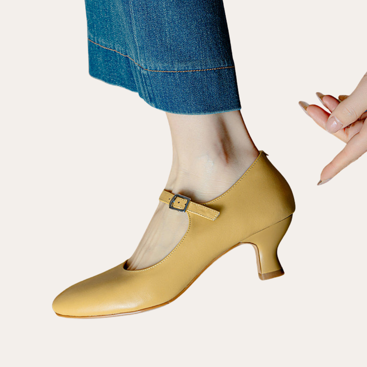 Orthopädische Pumps mit Blockabsatz für Damen | Vestea