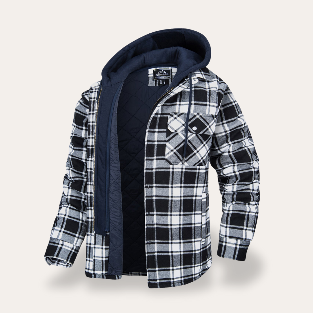 Herren Flanelljacke mit Kapuze Gefüttert | Vestea