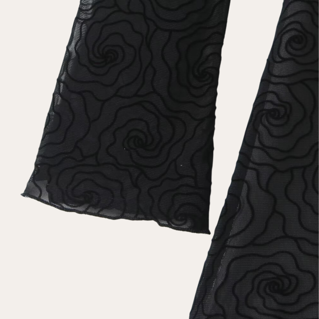 Vestea | Damen Mesh Minikleid Schwarz