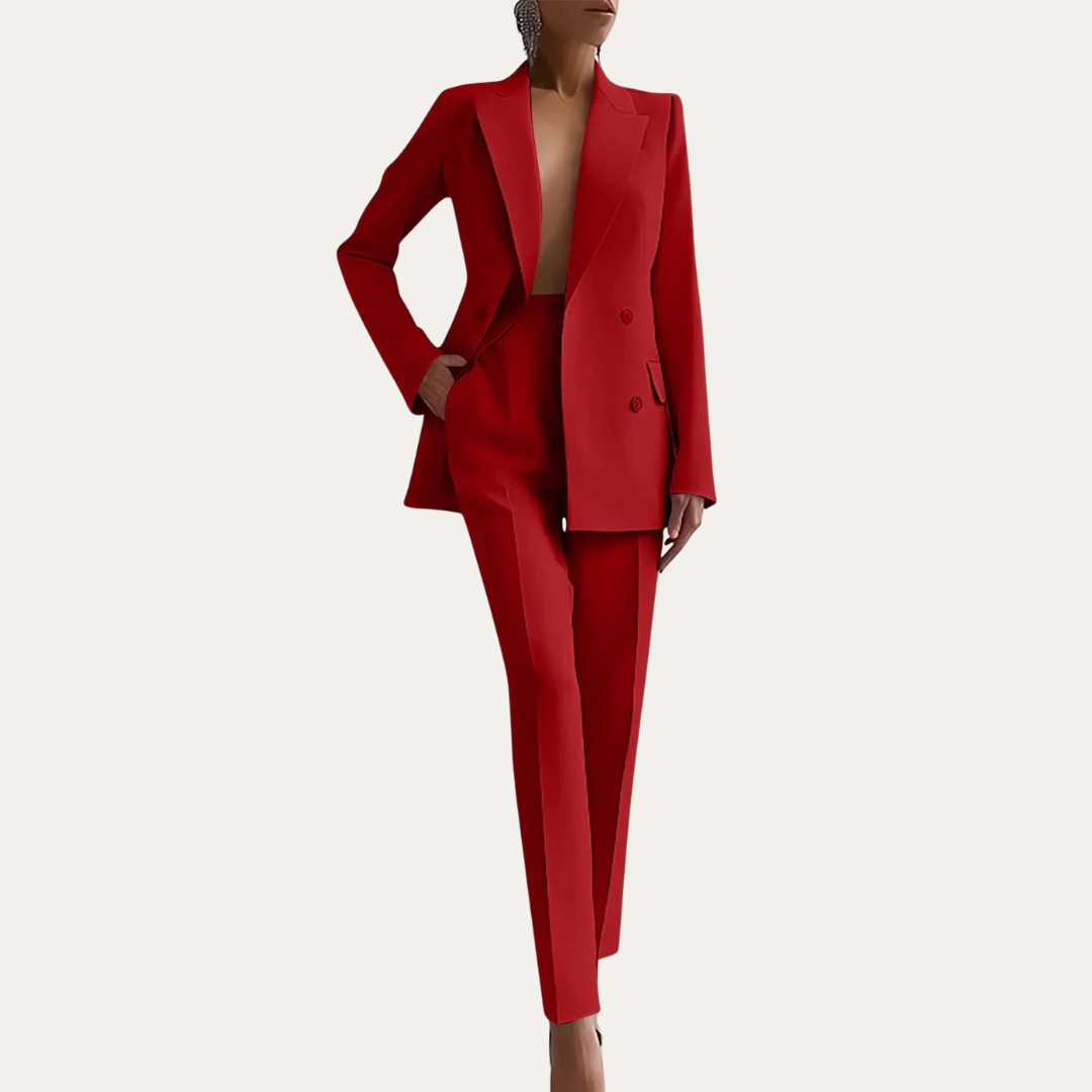Damen Business Anzug Zweiteilig mit Blazer und Hose Elegant | Vestea